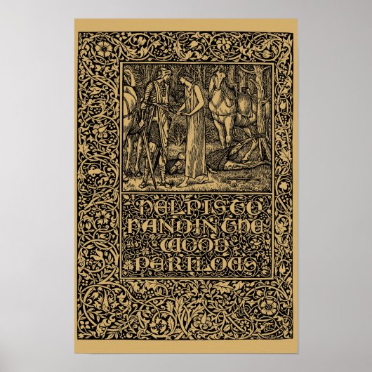 William Morris Kelmscott Pressページ 1896年 ポスター (正面)