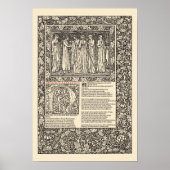 William Morris Kelmscott Press Chaucer Page ポスター (正面)