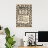 William Morris Kelmscott Press Chaucer Page ポスター (ホームオフィス)