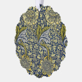 William Morris Kennetフローラ壁紙ブルー オーナメントカード (左)