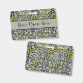 William Morris Kennetフローラ壁紙ブルー バッジ (Front & Back)