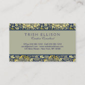 William Morris Kennetフローラ壁紙ブルー 名刺 (裏面)