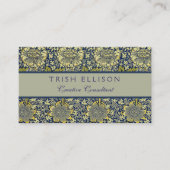 William Morris Kennetフローラ壁紙ブルー 名刺 (正面)