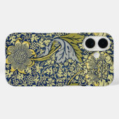 William Morris Kennetフローラ壁紙ブルー Case-Mate iPhoneケース (裏面 (横))