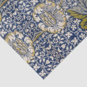 William Morris Kennet Blueホワイトフローラデコパージュ 薄葉紙 (詳細)