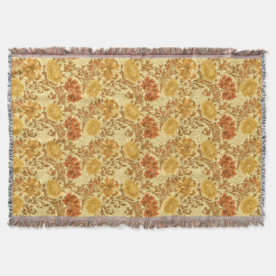 William Morris Kikums、Mustard金ゴールド スローブランケット