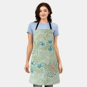 William Morris Larkspur エプロン (着用した状態)