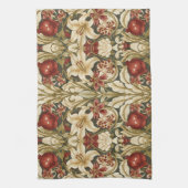 William Morris Lily and Pomegranate Floral pattern キッチンタオル (縦)