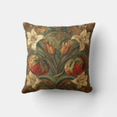 William Morris Lily and Pomegranate Floral pattern クッション (裏面)