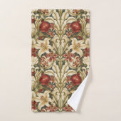William Morris Lily and Pomegranate Floral pattern バスタオルセット (ハンドタオル)
