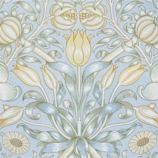 William Morris Lily and Pomegranate Flower Pattern シール (正面)