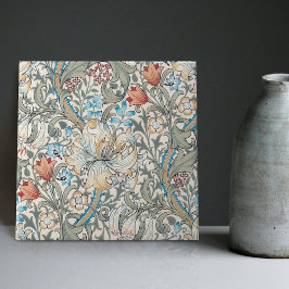 William Morris Lily Art Nouveau Floral Pattern Cer タイル