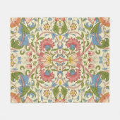 William Morris Loddon Blossom Floral Patterns フリースブランケット (正面(横))