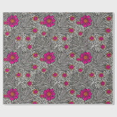 William Morris Marigoldグレーとホワイト ラッピングペーパー (フラット)