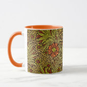 William Morris Marigold、銅褐色とオレンジ マグカップ (左)