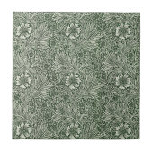 William * Morris Marigold Green and White タイル (正面)