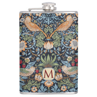 William Morris Monogram Strawberry Thief  フラスク