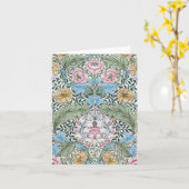 William Morris Myrtleフローラルパターンノートカード カード (黄色い花)