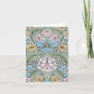 William Morris Myrtleフローラルパターンノートカード カード