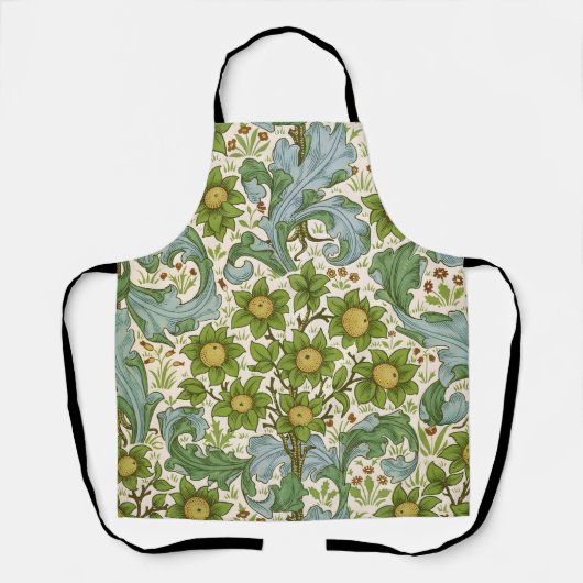 William Morris' Orchard Pattern Art Nouveau エプロン (正面)