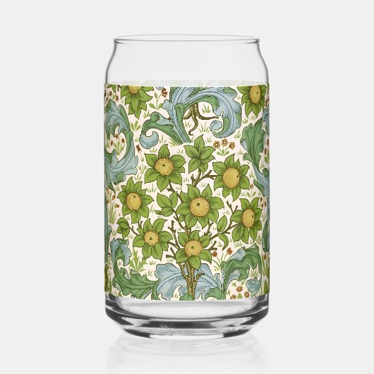 William Morris' Orchard Pattern Art Nouveau ガラス缶 (正面)