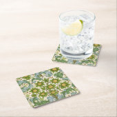 William Morris' Orchard Pattern Art Nouveau スクエアペーパーコースター (インサイチュ)