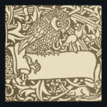 William Morris Owl Floral Vintage Design ポスター<br><div class="desc">William Morris Owl - Based on the classic William Morris pen and ink owl patter,  this little owl is sitting on an art nouveau-inspired branch.</div>