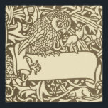 William Morris Owl Floral Vintage Design ポスター<br><div class="desc">William Morris Owl - Based on the classic William Morris pen and ink owl patter,  this little owl is sitting on an art nouveau-inspired branch.</div>