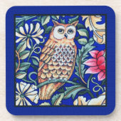 William Morris Owl Tapestry, Beige and Cobalt Blue コースター (正面)