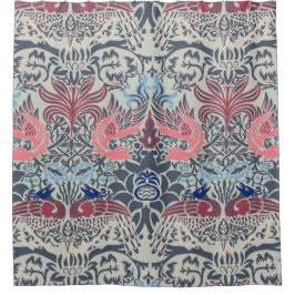 William Morris Peacock and Dragon シャワーカーテン