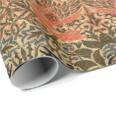 William * Morris Peacock and Dragon Peach Green ラッピングペーパー (ロールコーナー)