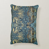 William Morris Peacock and Dragon Woven Design アクセントクッション (裏面(縦))