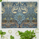 William Morris Peacock and Dragon Woven Design キッチンタオル (折り畳み)