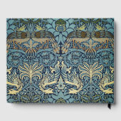William Morris Peacock and Dragon Woven Design ゲストブック (裏面)