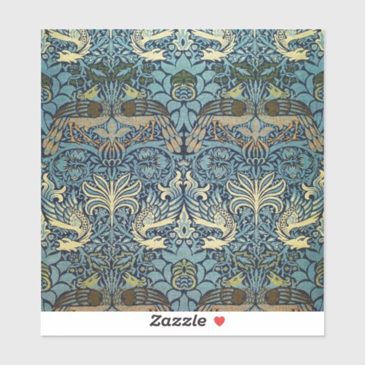 William Morris Peacock and Dragon Woven Design シール (シート)