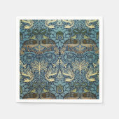 William Morris Peacock and Dragon Woven Design スタンダードカクテルナプキン (正面)