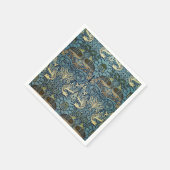 William Morris Peacock and Dragon Woven Design スタンダードカクテルナプキン (角)
