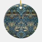 William Morris Peacock and Dragon Woven Design セラミックオーナメント (裏面)