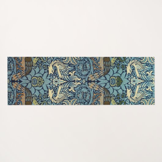 William Morris Peacock and Dragon Woven Design ヨガマット (裏面(横))