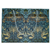 William Morris Peacock and Dragon Woven Design ラージペーパーバッグ (裏面)