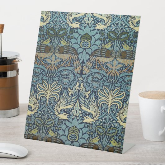 William Morris Peacock and Dragon Woven Design 台座サイン (インサイチュ)