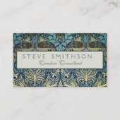 William Morris Peacock and Dragon Woven Design 名刺 (正面)