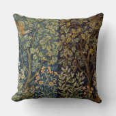William Morris Pheasant Bird Tree Flower クッション (正面)