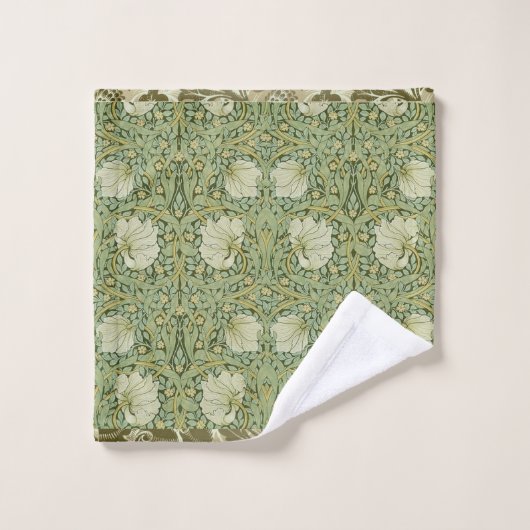 William * Morris Pimpernelグリーンフローラ バスタオルセット (ウォッシュタオル)