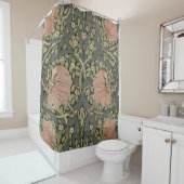 William Morris PimpernelヴィンテージパターンシャワーCu シャワーカーテン (インサイチュ)