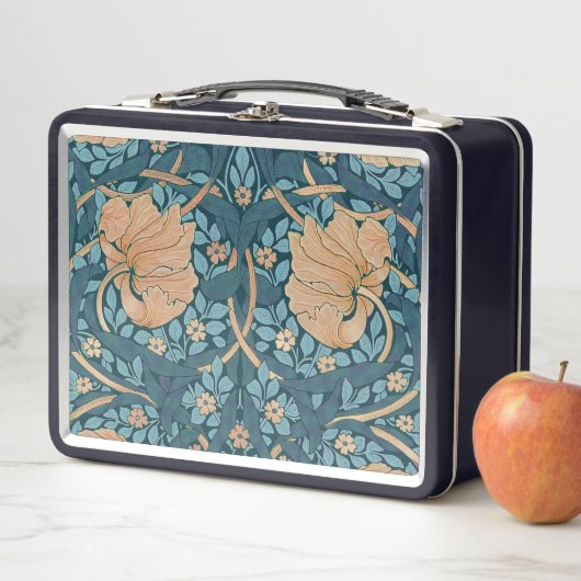 William Morris PimpernelヴィンテージパターンメタルLun メタルランチボックス (インサイチュ)