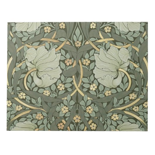 William Morris Pimpernelヴィンテージパターンメモ帳 ノートパッド (正面)