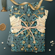 William Morris Pimpernelヴィンテージパターンラッピング