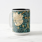 William Morris PimpernelヴィンテージパターンTwo-Tone ツートーンマグカップ (正面左)