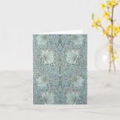 William Morris - Pimpernel：青と緑の花 カード (黄色い花)